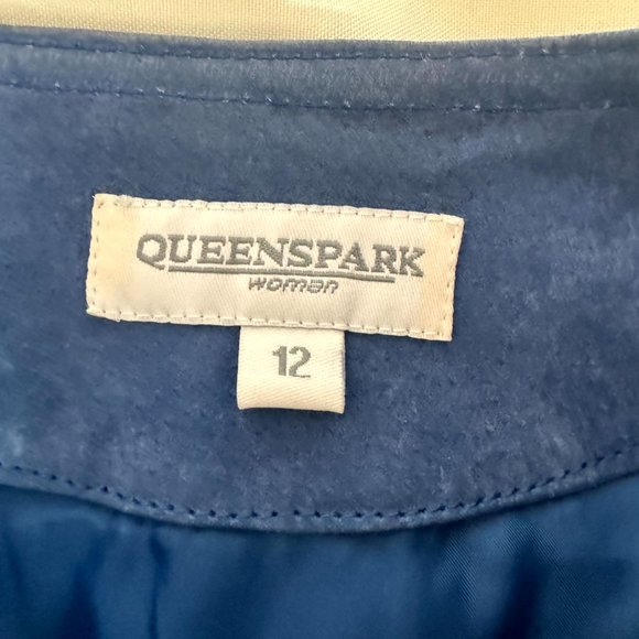 Blue suede leather jacket - Picture 5 of 8